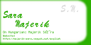 sara majerik business card